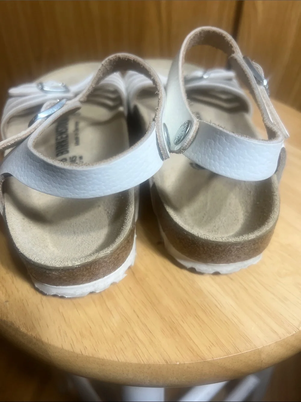 Birkenstock White Multi-Strap Leather Ankle Sandals